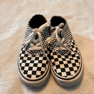 Vans Kids Checkered Black and White Sneakers